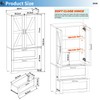 2 Door Tall Kitchen Pantry Storage, Collection Food Free Standing