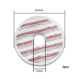 2 Pieces Microfiber Floor Mop Washable and Reusable Mop Head Compatible Rotatable Replacement Floor Cleaning Mop for Vileda