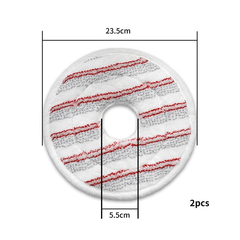 2 Pieces Microfiber Floor Mop Washable and Reusable Mop Head