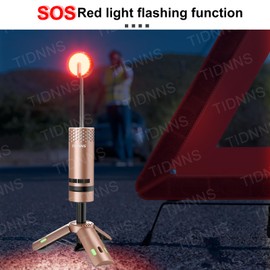 TIDNNS TIDNNS Camping Lantern, Rechargeable LED Camping Light with Detachable Magnetic Head and Foldable Stand, 120-Hour Runtime, Waterproof Telescopic Lamp for Outdoor, Tent, Emergency (Rose Gold- Upgraded)