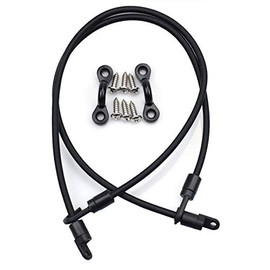 RANDDER Rod Tamer Deck Mount Rod Straps 2 Pack , 6mm Kayak Boat Fishing Rod Tamer Strap Deck Mount Connector Gunwale Mount Fishing Rod Holders Down Strap (18 inch)