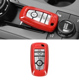 RT-TCZ Key Fob Case Cover Key Holder Protection Shell Accessories for Ford F150 & Explorer 2018-2023,for Ford Bronco & Bronco Sport 2021-2023,Red
