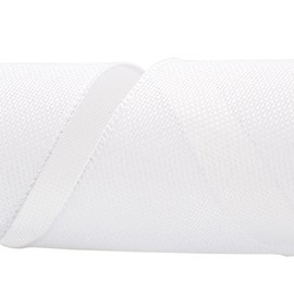 Joycrosso Burlap Wired Edge Ribbon 4 inch x 10 Yards, White, Ideal for Crafting, Gift Wrapping, Wreath, Christmas Tree, and Rustic Wedding Decorations