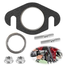 Exhaust Gasket Exhaust Stud Stud Manifold Seal Set for 50 cc Scooter, Universal Exhaust Manifold Gasket, Suitable for Models such as Aerox, Bw's, Booster, Nitro, Mach-G, Jog-R, Ovetto, Scooter