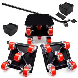 VALTAVO Heavy Duty Industrial Furniture Movers with Wheels, Dolly, Lifter, Sliders, 5 Rollers Casters Cart, Black, 1200 lb Capacity