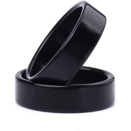 MOMOMAGE Black Strong Magnetic Magic PK Ring Magnet Coin Magic Tricks Props Finger Decoration Magician Ring Illusion Gimmick Accessories (19 mm)