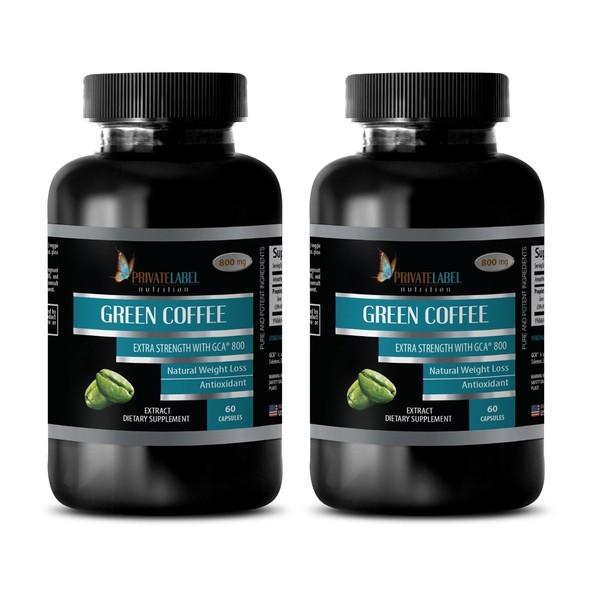 Green coffee fruit extract - GREEN COFFEE GCA® - antioxidant organic 2 Bottles