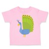 Toddler T-Shirt Zoo Peacock Spread Tail Zoo Funny Cotton Colorful