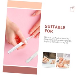 DOITOOL 15pcs Refillable Nail Oil Pen Empty Tube Lip Gloss Tube for Cosmetics Portable Brush