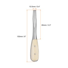 sourcing map 2pcs Slotted Screwdriver SL7.5 6" Carbon Steel Flat-Blade Screwdrivers with Wooden Handle for Fastening, Chiseling and Loosening