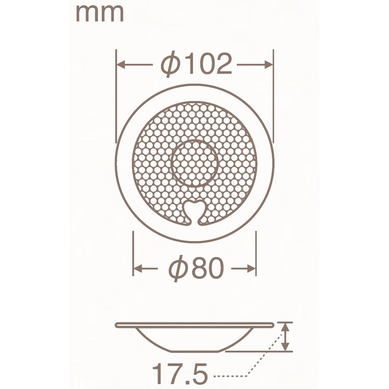 SANEI PH6250F-3-L Sink Parts, Garbage Strainer, Anti-slim, Diameter 4.0 inches