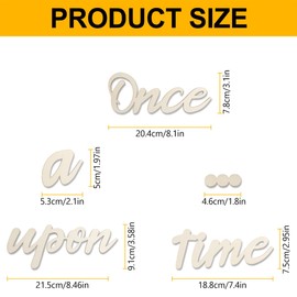 Lotsdonxia “Once Upon A TIME” English Decorative Wall Sticker DIY Lightweight and Sturdy Wooden Party Decoration Stickers for Festivals, Parties, House Decorations