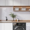 CRE8TIVE 16 Sheets Herringbone Peel and Stick Backsplash Tiles 12"x12"