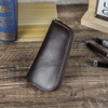 CONTACTS Full Grain Leather Manicre Set Case Travel Nail Clipper