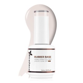 Nicedeco Rubber Base Gel for Nails Milky White Rubber Gel U V Color Base Gel Nail Polish 15ML 013