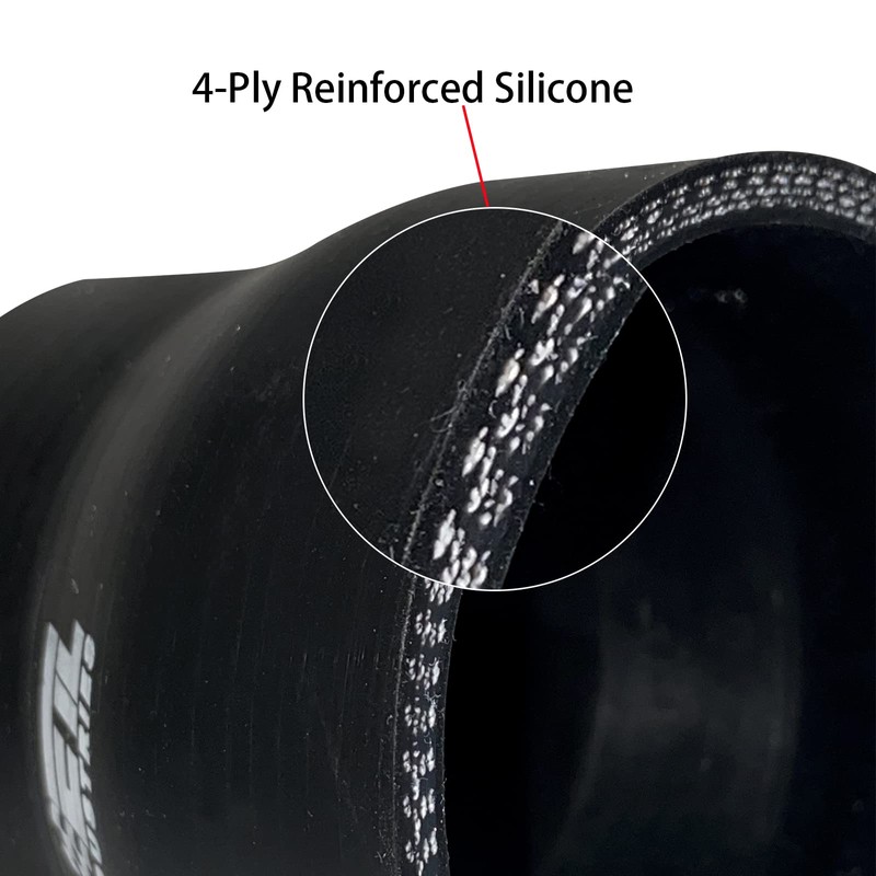 ETL INDUSTRIES ID 1.5" to 2", Length 3" Silicone Reducer