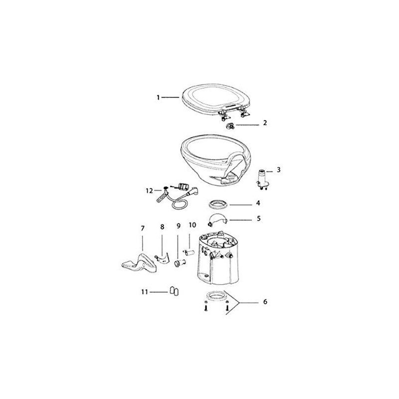 THETFORD 42036 White Toilet Seat and Cover