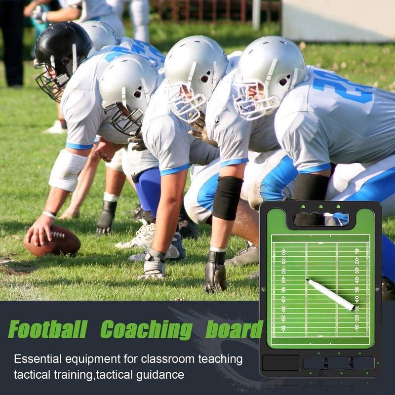 Pure Vie Premium Double-Sided Football Coaching Board Rugby Tactics Clipboard