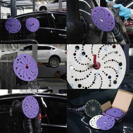 Sandpaper 150 mm 50 Pieces 180 Grit Sanding Discs for Body Applications, Wood Sanding, Sanding of Bare Metal, Primer