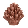 Creative Co-Op Stoneware Coral Shaped Vase with Crackle Glaze, Coral