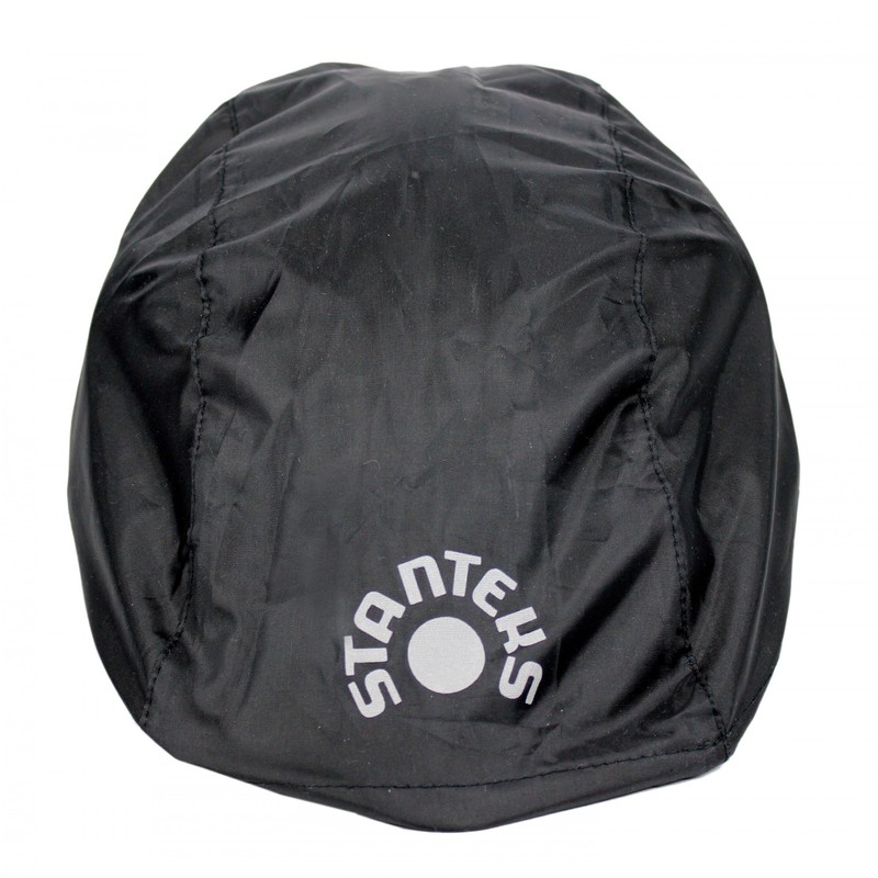 STANTEKS Helm Regenüberzug Universal Regenschutz für Fahrradhelme Regenkappe Schutzbezug (schwarz)