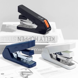 M&G Effortless Stapler 50 Sheet Capacity One-Touch Stapling, Heavy Duty Desktop Stapler Includes 1000 Staples and Remover, Portable Handheld Staplers for Home & Office (Dark Blue)