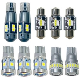 AmeCanJapan C26 Serena Rider T10 LED Room Lamp Set of 10 Super Demon Explosion! Indoor Light, Number Small Light, Nissan Car Supplies, Parts, Vehicle Inspection Compatible