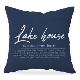 HONLUNG Lake House Decor Definition Pillow Covers 18x18,Lake House Gifts,Decor for Lake House Porch Sofa Bedroom Decoration