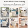 Foldable Bucket, 5L/10L, PP + TPR Material, White, Space-Saving, Foldable