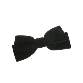 VINGTAINE H7640-BK- Barrette Ribbon, Velvet Hair Clip, Classical Hair Accessory, Elegant