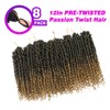 Bileaf 8 Packs Pre-twisted Passion Twist Crochet Hair for Crochet
