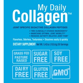 My Daily Collagen: Collagen Peptides Powder with Vitamin C for Joint Support - Perfect for Achy Knees Sore Hands and Knotted Shoulders