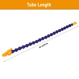 Flexible Coolant Hose, 6pcs Round Nozzle 1/4inch PT Plastic Flexible Water Oil Coolant Hose Cooling Hose with Switch for CNC Lathe M