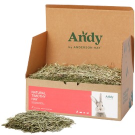 Andy 1st Cut Timothy Hay, Premium Rabbit Food, 7 lb Box, Guinea Pig, Hamster, & Bunny Hay, Superior Nutrition Small Animal Food, for Rabbits, Chinchillas, and Guinea Pigs