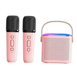Karaoke Machine with Wireless Microphone Portable for Adults & Kids BT Karaoke Speaker RGB Lights Speaker Supports TF Card Type-C Headphone Auxin Monitoring for Party Meeting