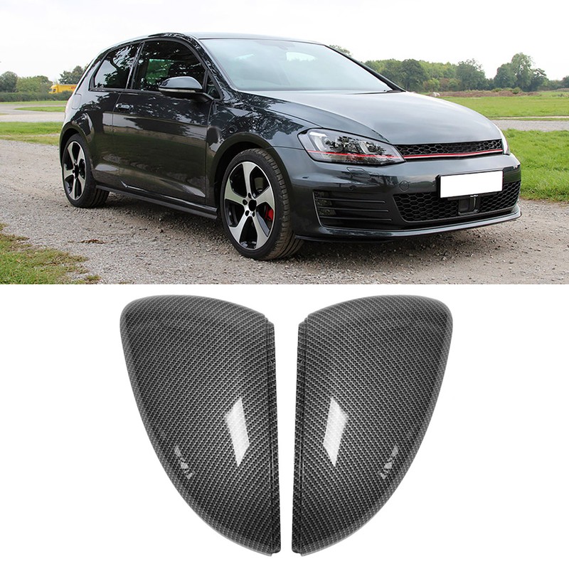 2pcs Carbon Fiber Style Rearview Wing Mirror Cover Cap