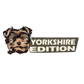 Dog Edition Car Badges Laser Cutting Car Vehicle Emblem,3D Car Badge Automotive Decals Stickers Funy Animal Decor Car Accessories Gifts for Car Truck Rv Boat Exterior Decoration (York Shire)