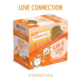 Weruva Wet Cat Food, Love Connection with Chicken and Salmon Pate, 2.8oz Slide N Serve Pouch, Pack of 12