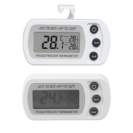2 Piezas Termómetro Digital para Refrigerador y Congelador con Pantalla Monitor de Temperatura en Tiempo Real para Hogar Cocina Restaurante