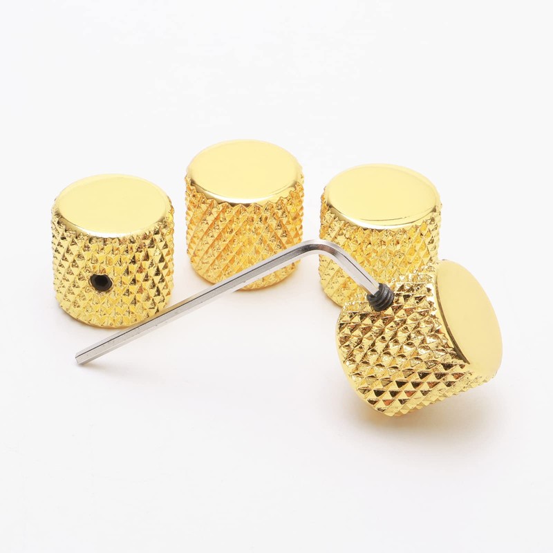 Unxuey Electric Guitar Knobs Metal Flat Top Control Volume Tone