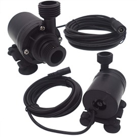 SENSTREE DC 12V Solar Hot Water Heater Circulation Brushless Little Pump with ETL Listed DC Power Supply Adapter Low Noise 780L/H 206GPH 5M/16ft for Home Brewing Recirculation System