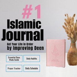 Salam Journal, Islamic Daily Planner with Prayer Tracker, Daily Hadith and Duas, Undated Layout with 6 Month Coverage, Ramadan and Eid Gift for Muslims (Pink)