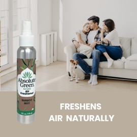 Absolute Green 100% Natural Air Freshener Room Spray, BAMBOO MIST, Non-Toxic, Plant-Based, Safe Around Home,Food, Kids, Pets, Odor Eliminator (Pack of 2)