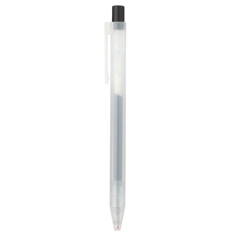 Muji 82902273 Gel Ink Ballpoint Pen, Smooth Drawing, Black, 0.02273