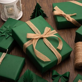 MAYPLUSS Green Kraft Paper Roll - Jumbo Roll- 30in x 32.8FT (81.8sqft),Recyclable Wrapping Paper for Gift Wrapping, Craft,Table Runner,Dunnage,Parcel,Party,Birthday Wedding Green St.Patrick's Day