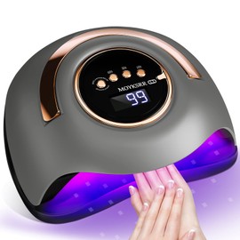 MOYKSRR 180 W UV Lamp for Gel Nails, Nail Dryer Lamp, UV LED Lamp, Infrared Sensor with 4 Timers, UV Lamp Nails, Professional, Removable Base Plate, for Nail Dryers for All Nail Polishes