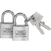 Burg-Wächter padlock, set of 2, 5 mm thickness, 4 keys,