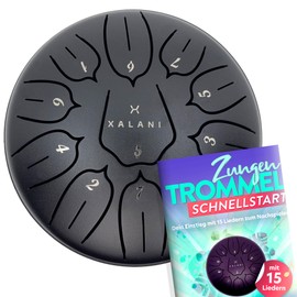 XALANI Zungentrommel Pure Harmony – Klangvolle Steel Tongue Drum (6 Zoll, 11 Töne, C-Dur) – Inkl. Einsteigerheft für sofortiges Spielen
