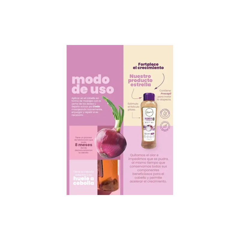 Kit De Cebolla Anyeluz Shampoo Acondicio Terapia Capilar