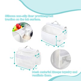 Bath Toy Storage, Bath Toy Storage with Handle, Suitable for the Bathtub, Storage and Sorting of Bath Toys, Perfect for Easy Installation in the Bathroom